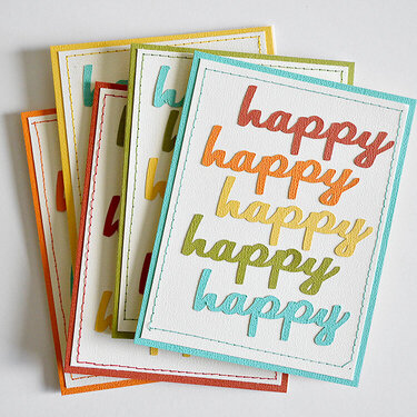 happy, happy, happy card set