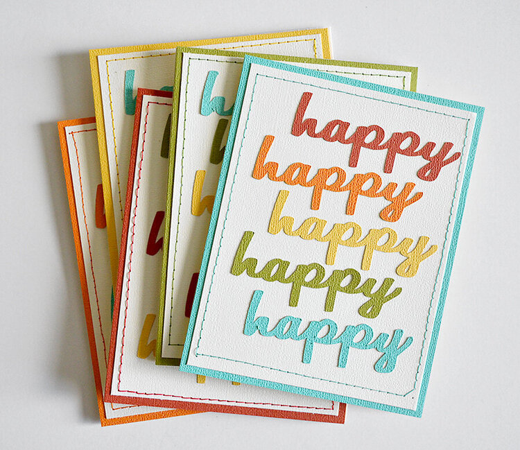 happy, happy, happy card set