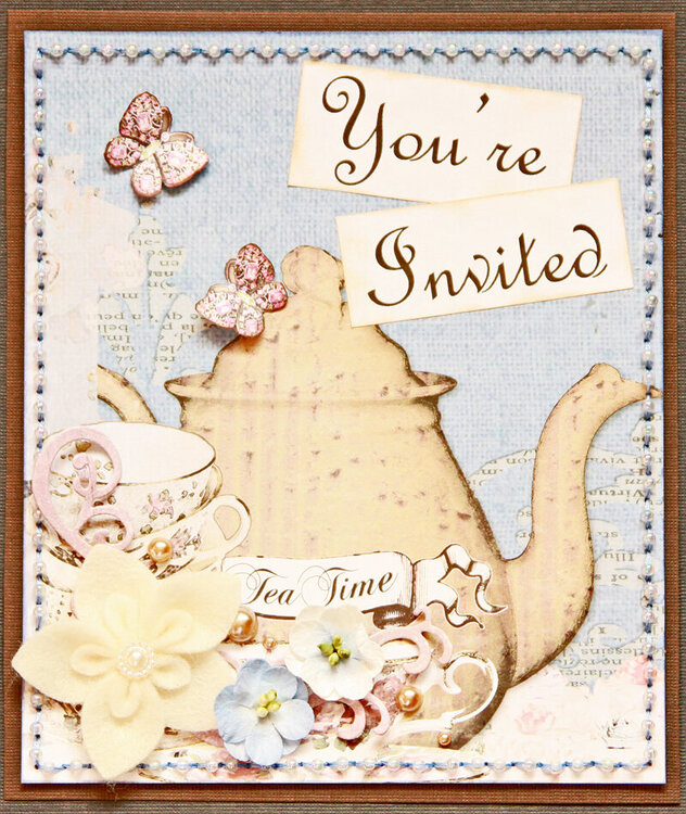 Tea Party Invitation ~Donna Salazar Designs~