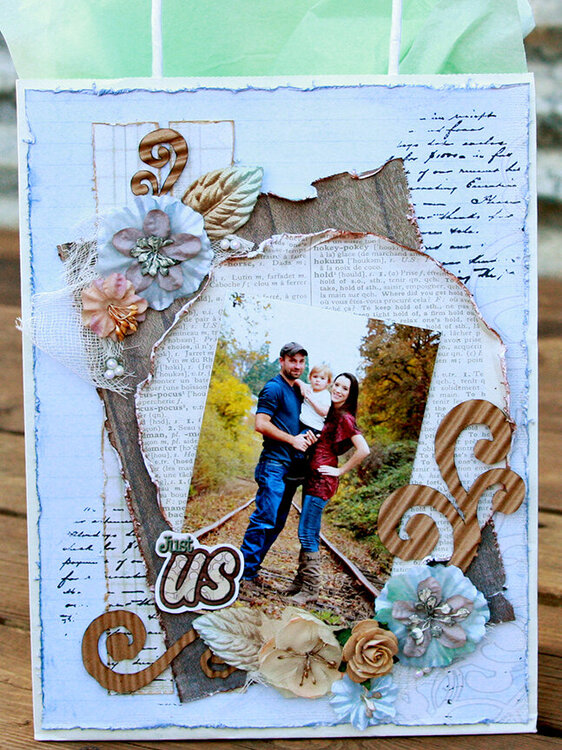 Layout on a Gift Bag 1 ~Donna Salazar Designs~