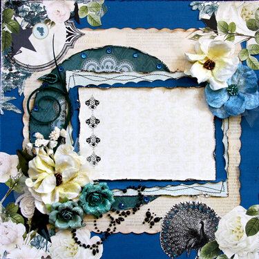 Peacock Colored Shabby Chic Premade 2
