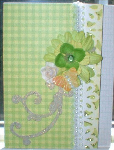 Green Flow and Butterfly Card