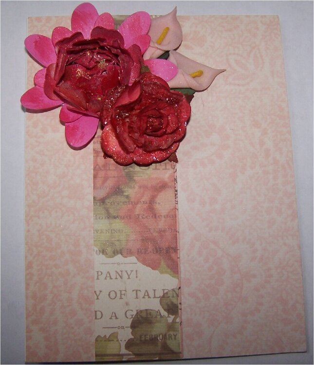 Red and Pink flower Card