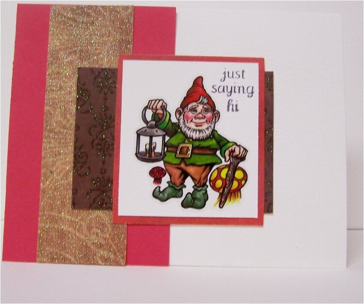 Just Saying Hi Gnome Card