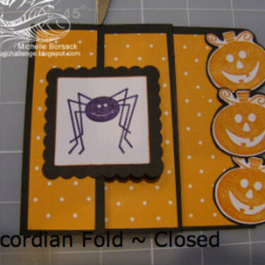 Halloween Accordion Flod Card (closed) and Video Tutroial
