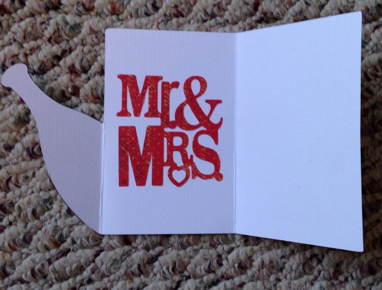 Inside of wedding card