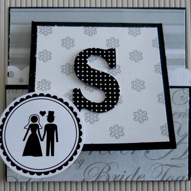 Monogram wedding card