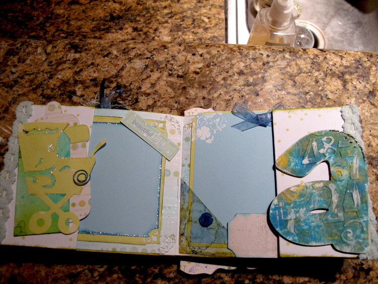 Mini album page with chip board extenders.