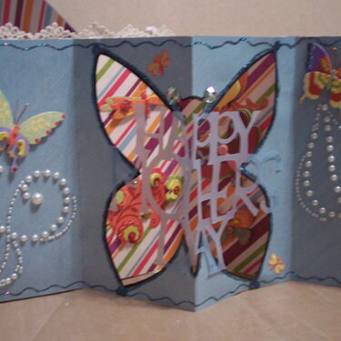 Inside mom butterfly card