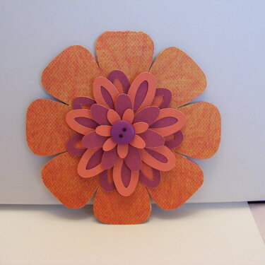 Flower shaped card