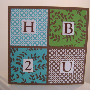 Square card for Bro&#039;s b-day
