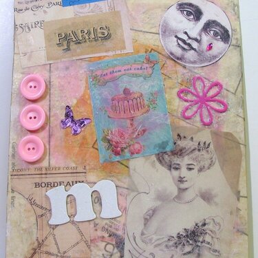Marie Antoinette Beeswax Encaustic Collage