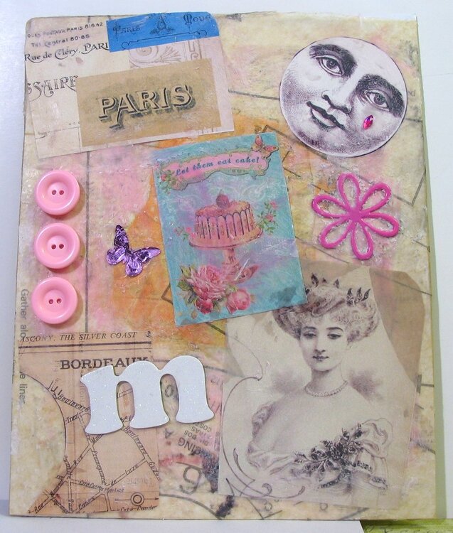 Marie Antoinette Beeswax Encaustic Collage