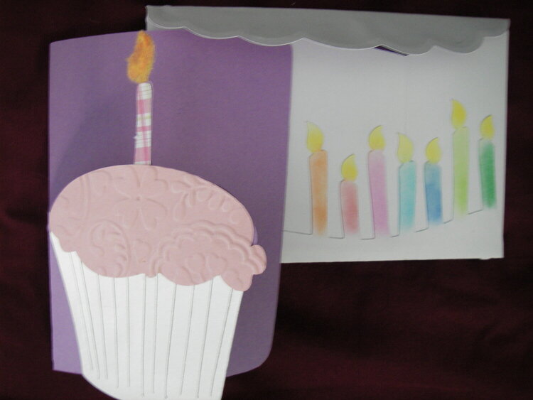 Cupcake card and envelope