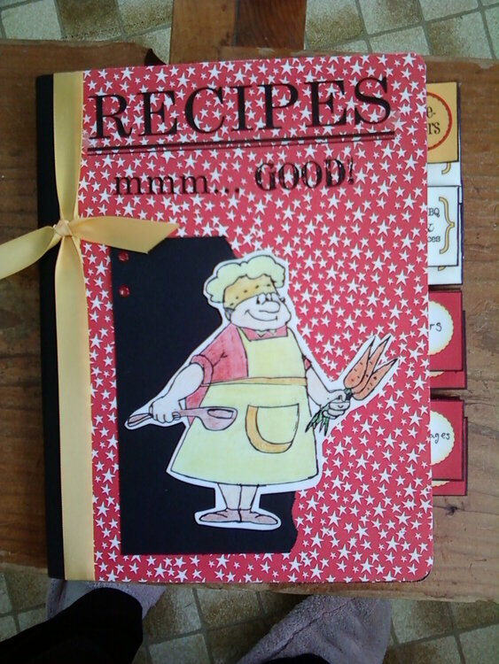 recipe book made from composition notebook
