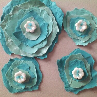 Card stock paper flowers