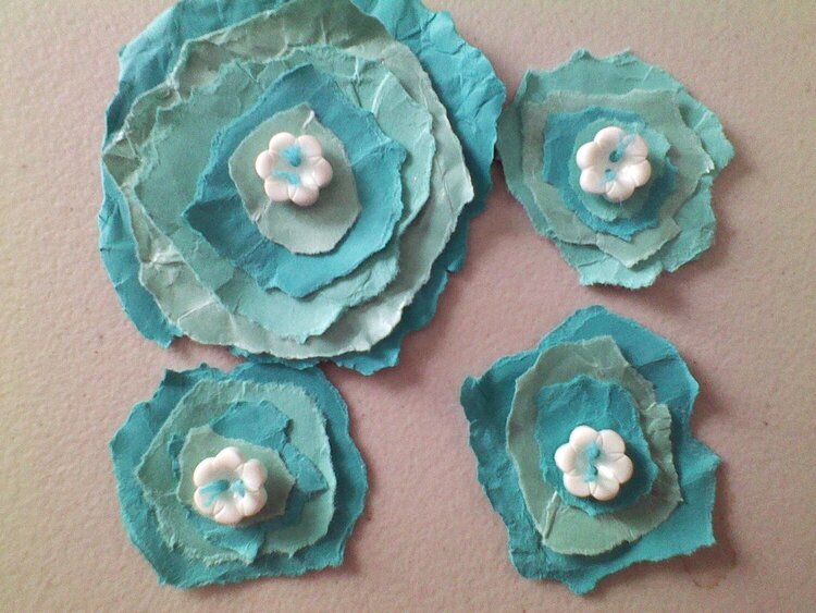 Card stock paper flowers