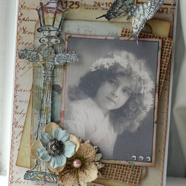 Vintage Card With DCWV Primrose Stack