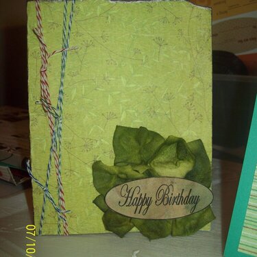 &quot;Green&quot; Birthday card
