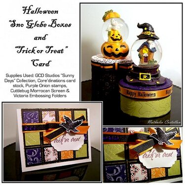 Halloween Sno Globe Boxes &amp; Card