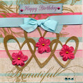 flower and Hearts Bday Card