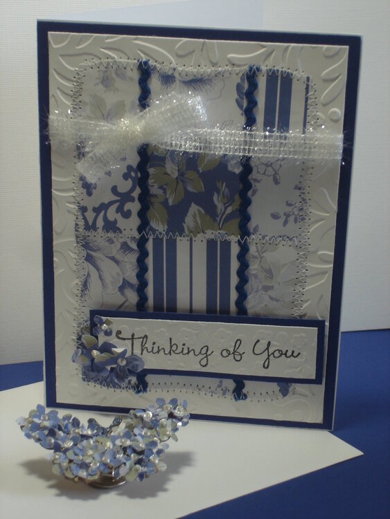 Blue and White Quilt Card