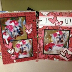 Chipboard album for Jada page 7 and 8