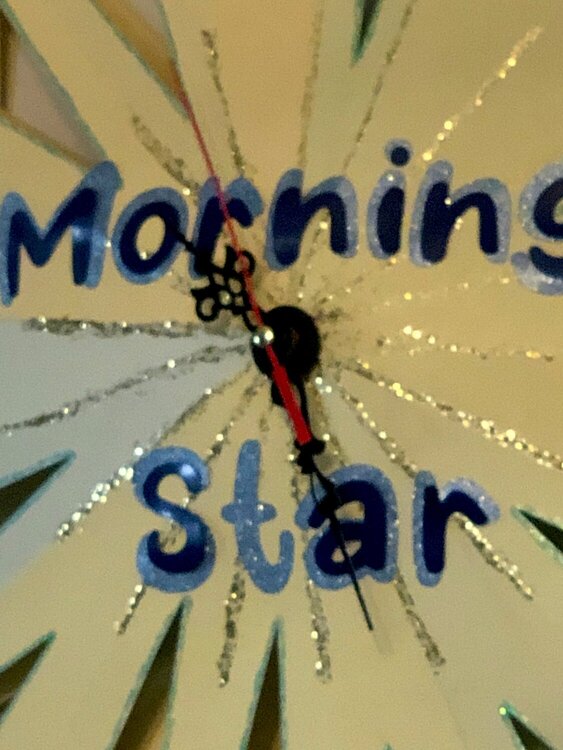A clock Morning Star