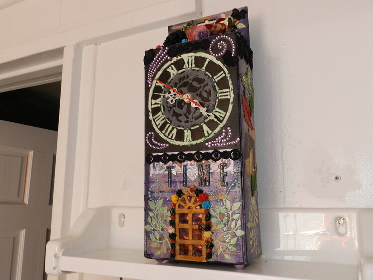 15 inches tall glow in the dark handmade clock