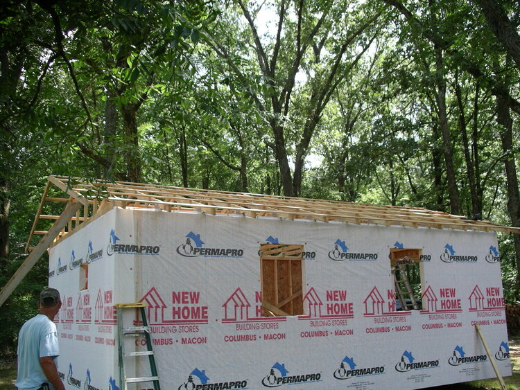 Roof  trusses and Lathing Strips