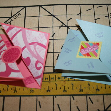 Folded triangle card