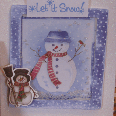 Let it snow shaker card