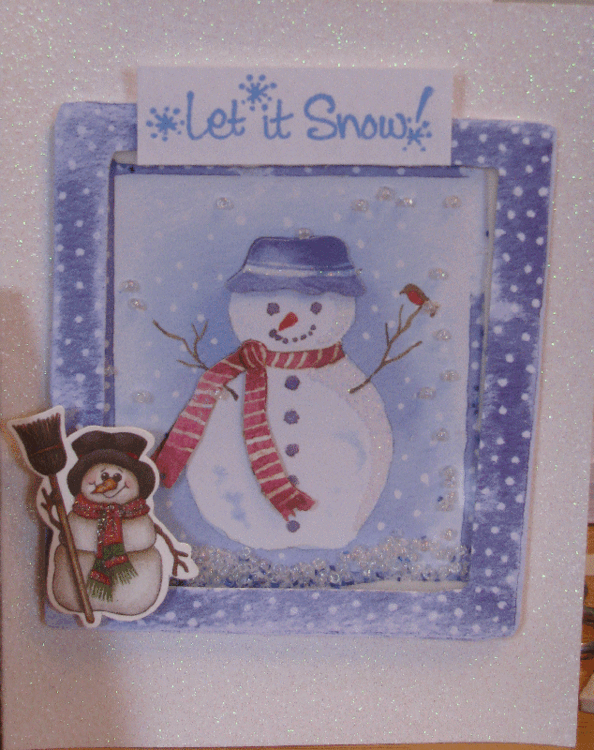 Let it snow shaker card