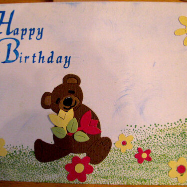 birthday Bear flowers for you