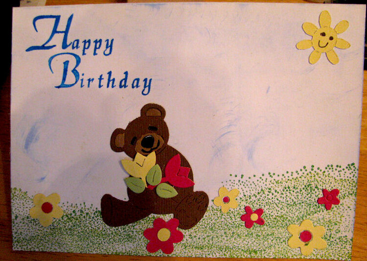 birthday Bear flowers for you