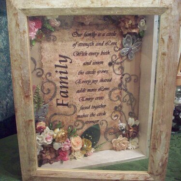 Vintage Family Shadow box