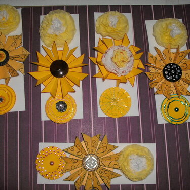 Yellow flowers for crafty mom of five&#039;s swap