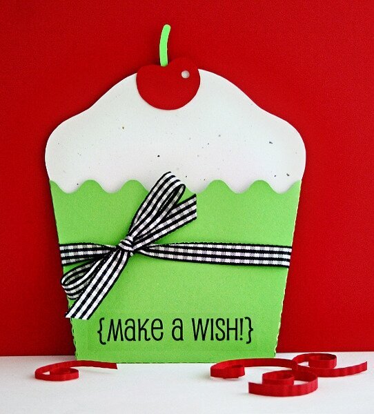 {Make a Wish} cupcake card