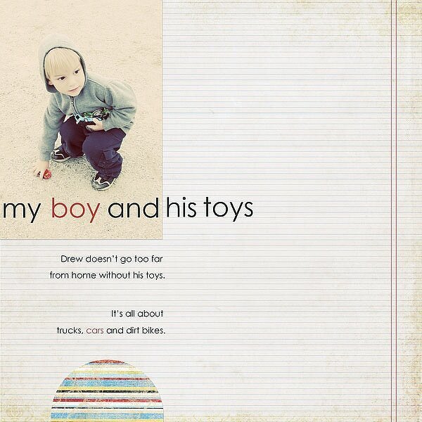 Themed Projects : my boy and his toys