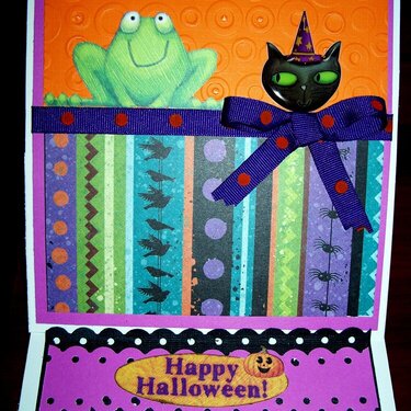 Happy Halloween Easel Card Embossed