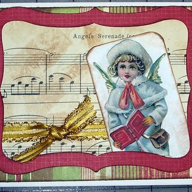 Angel&#039;s Serenade Vintage Christmas Card