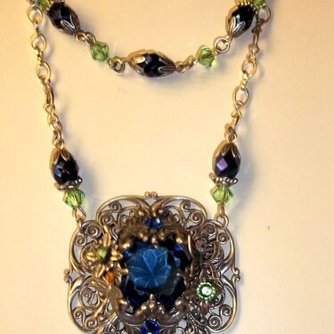Vintage Style Necklace , center stone is from DP Camp