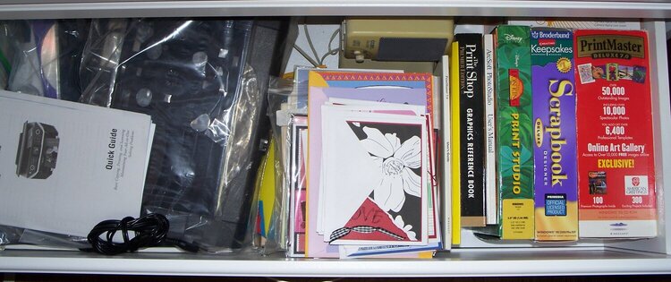 Scrapbook room bottom drawer