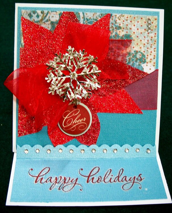 Happy Holidays Easel Card with Pin Gift