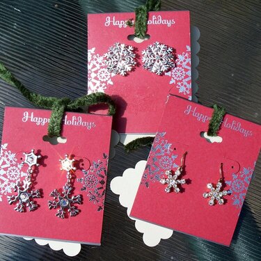 Earrings to Match Christmas Easel Cards