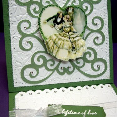 Lifetime of Love In Green and Embossed
