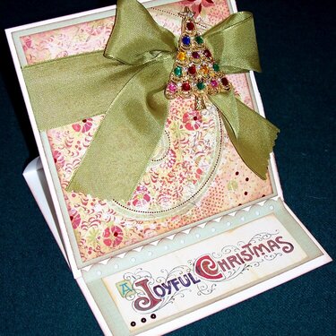 Joyful Christmas Card with Tree Pin