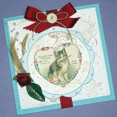 Valentine Kitten Card