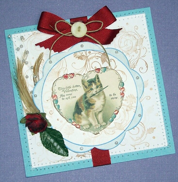 Valentine Kitten Card