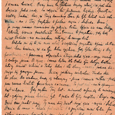 First page of letter